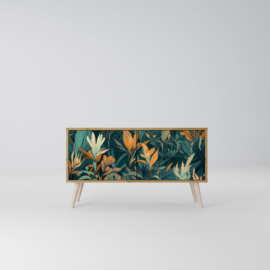 FLORAL SERENITY Compact 2-Door TV Cabinet