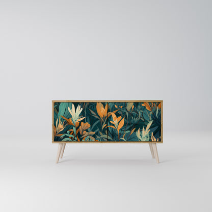FLORAL SERENITY Compact 2-Door TV Cabinet