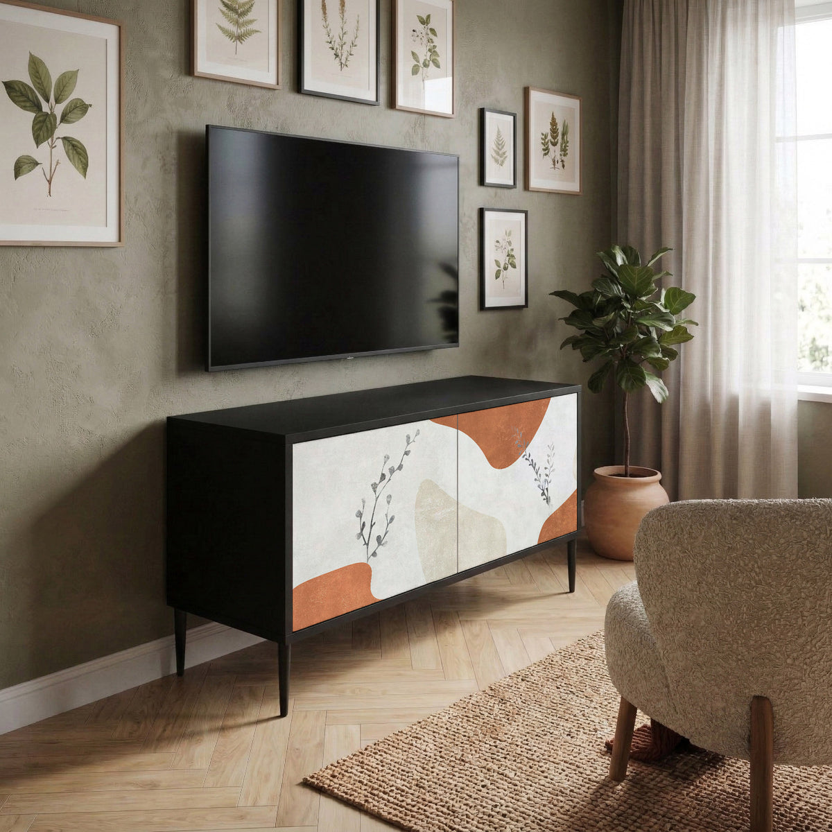 TRANQUIL TWIG Compact 2-Door TV Cabinet