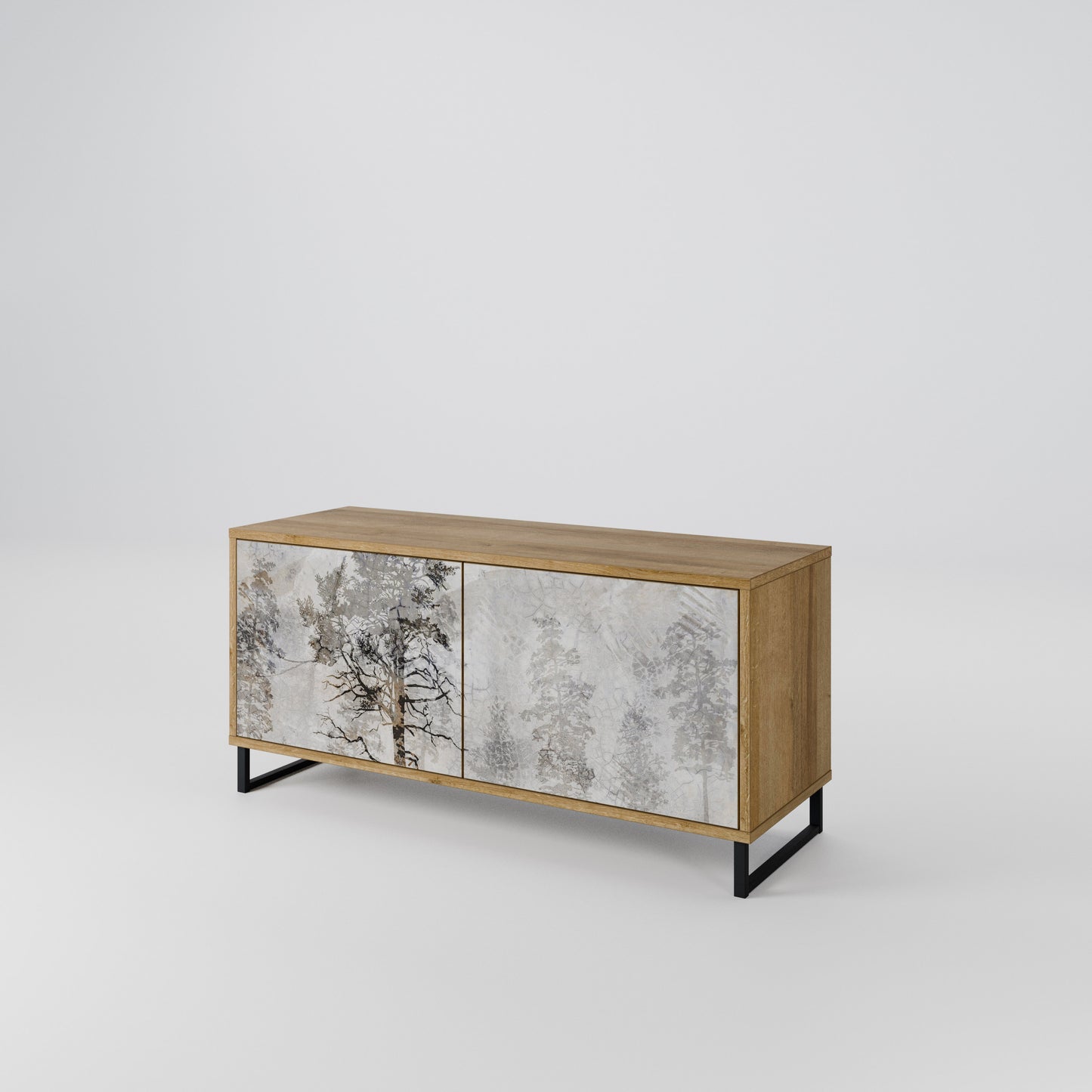 FADE IN THE TREES Compact 2-Door TV Cabinet