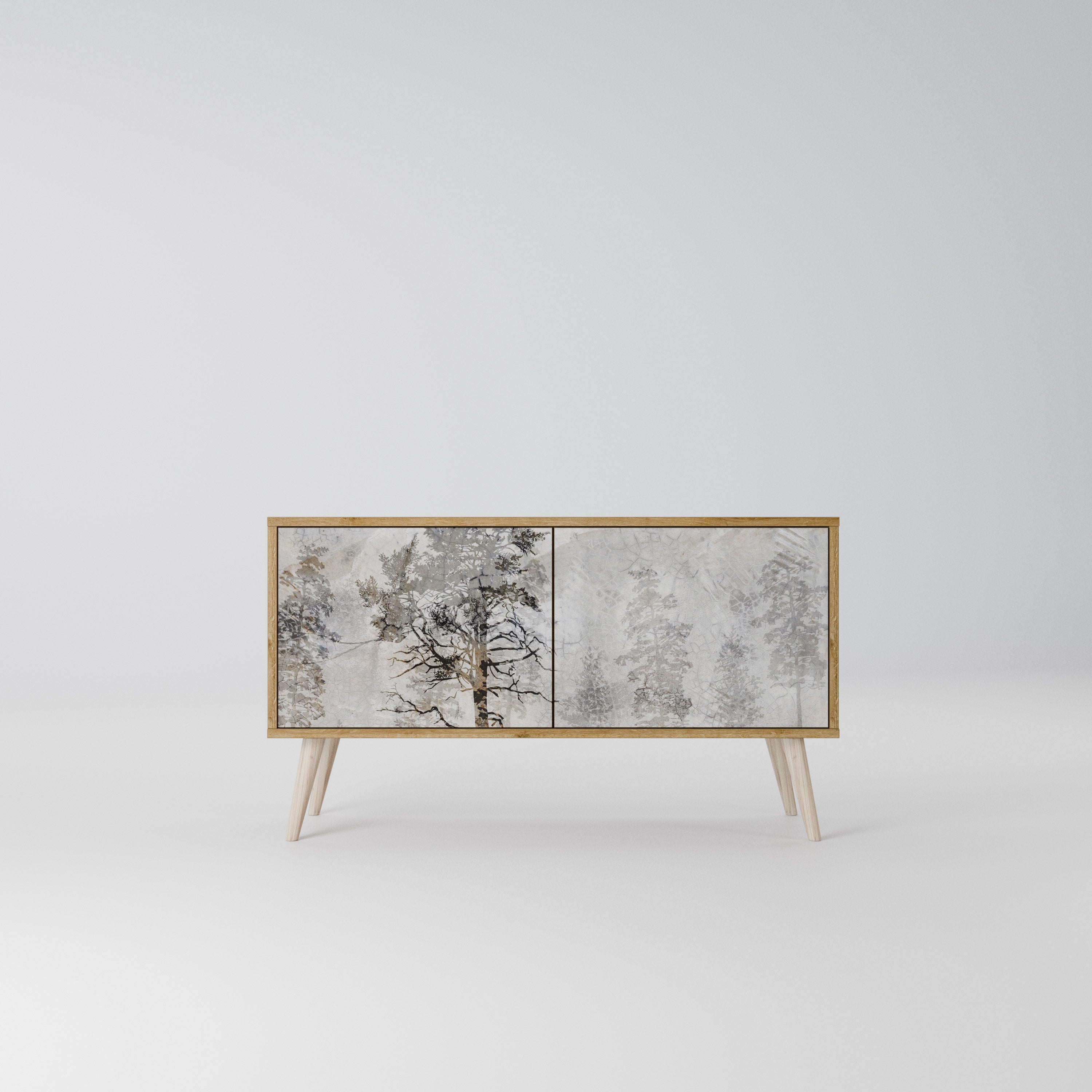 FADE IN THE TREES Compact 2-Door TV Cabinet