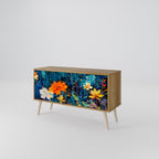 MIDNIGHT BLOSSOM Compact 2-Door TV Cabinet