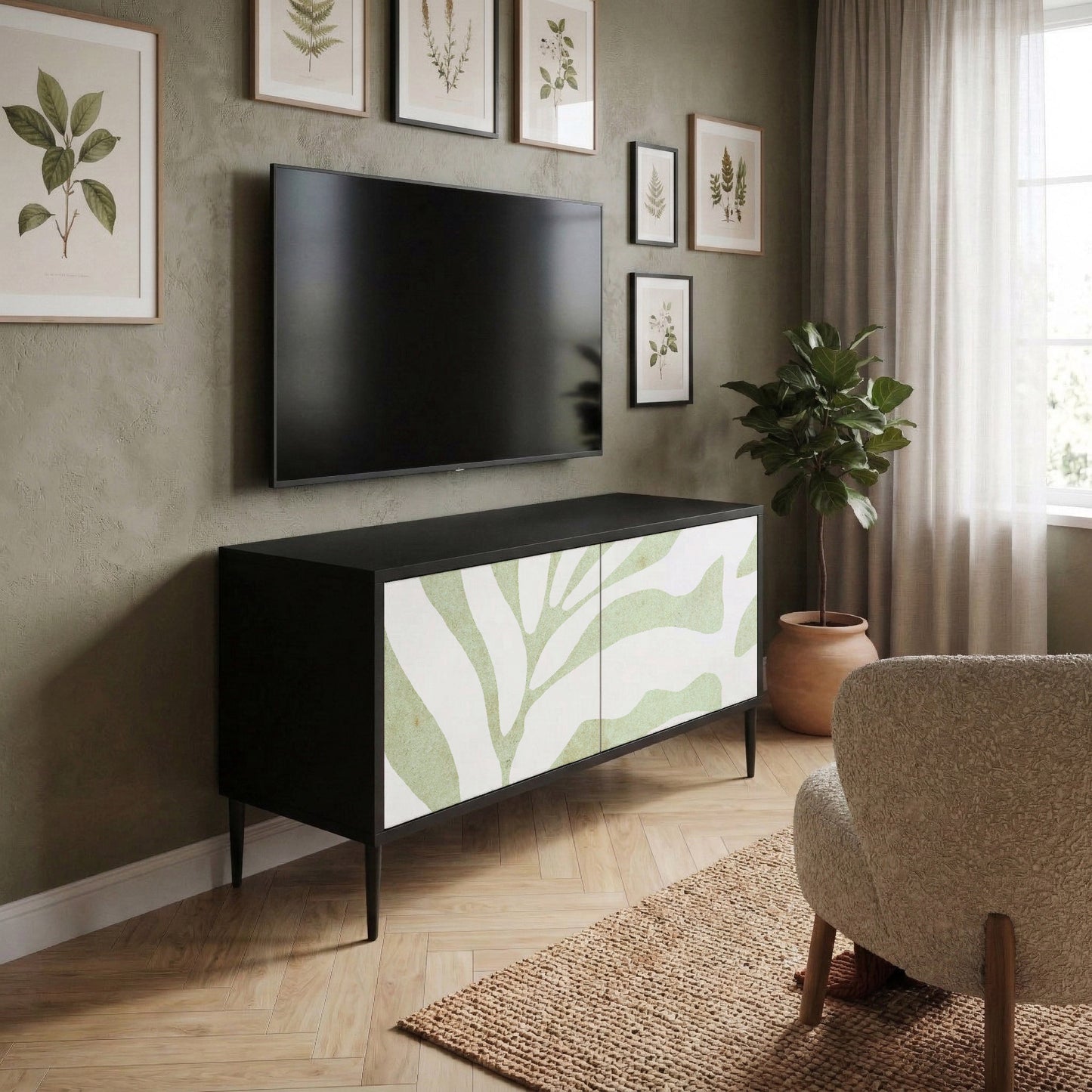 BOTANICAL SPARK Compact 2-Door TV Cabinet