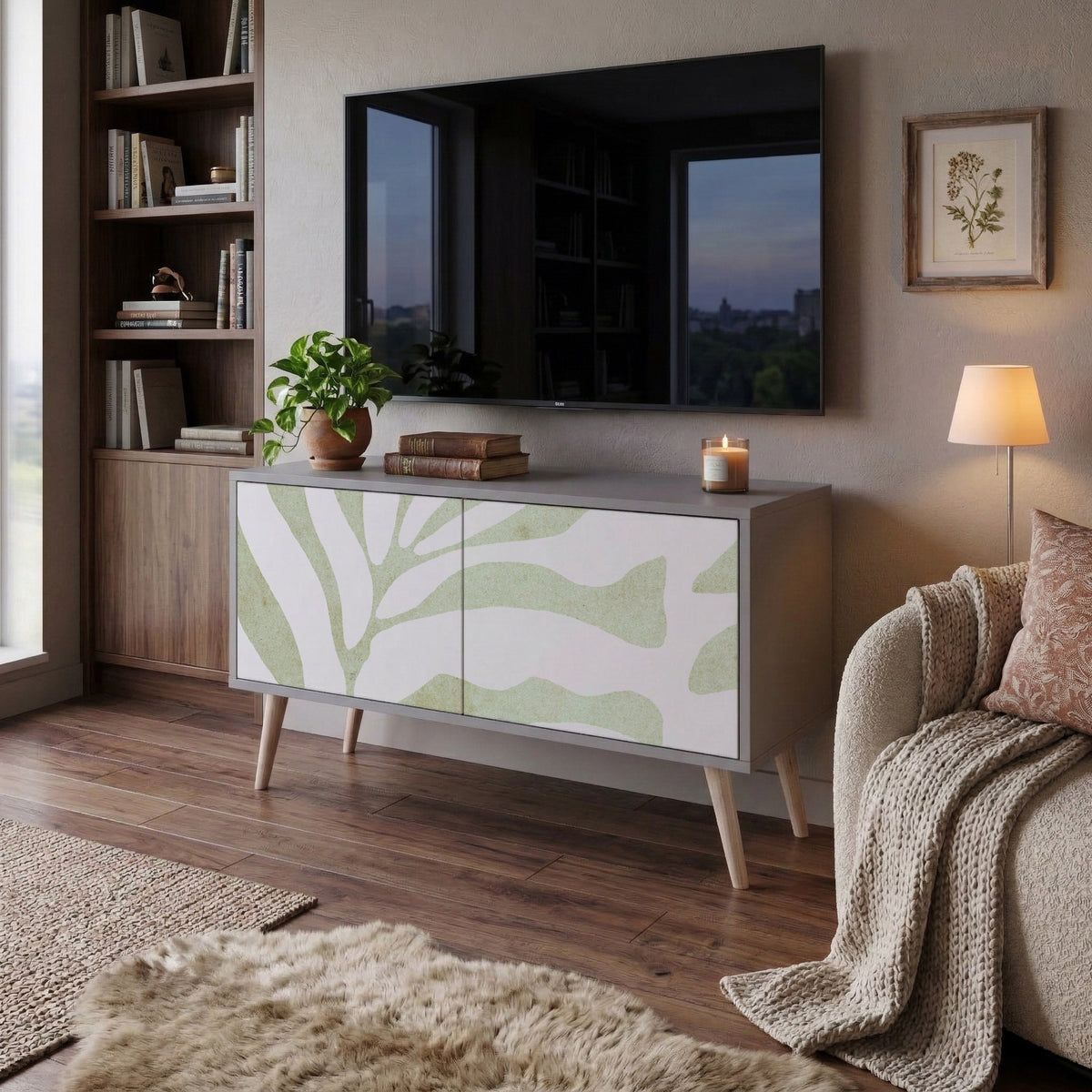 BOTANICAL SPARK Compact 2-Door TV Cabinet