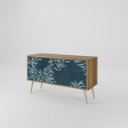 BLUE LEAVES Compact 2-Door TV Cabinet