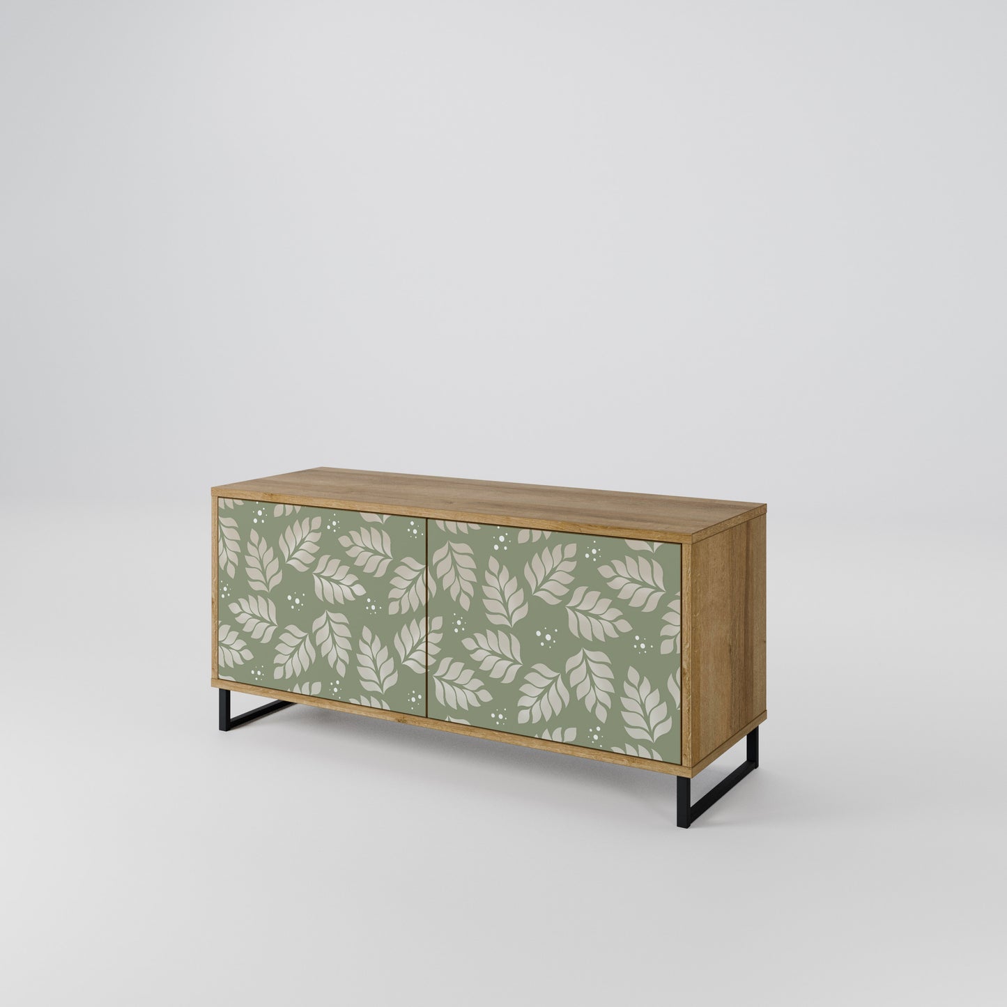 LEAVES ON GREEN Compact 2-Door TV Cabinet