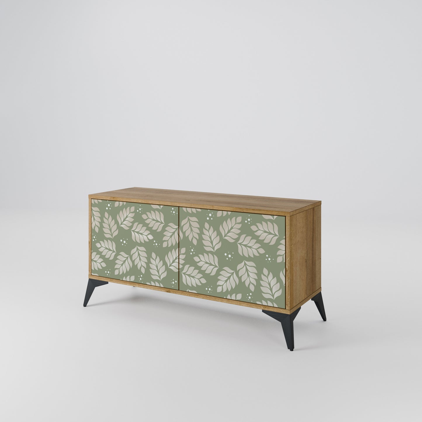 LEAVES ON GREEN Compact 2-Door TV Cabinet