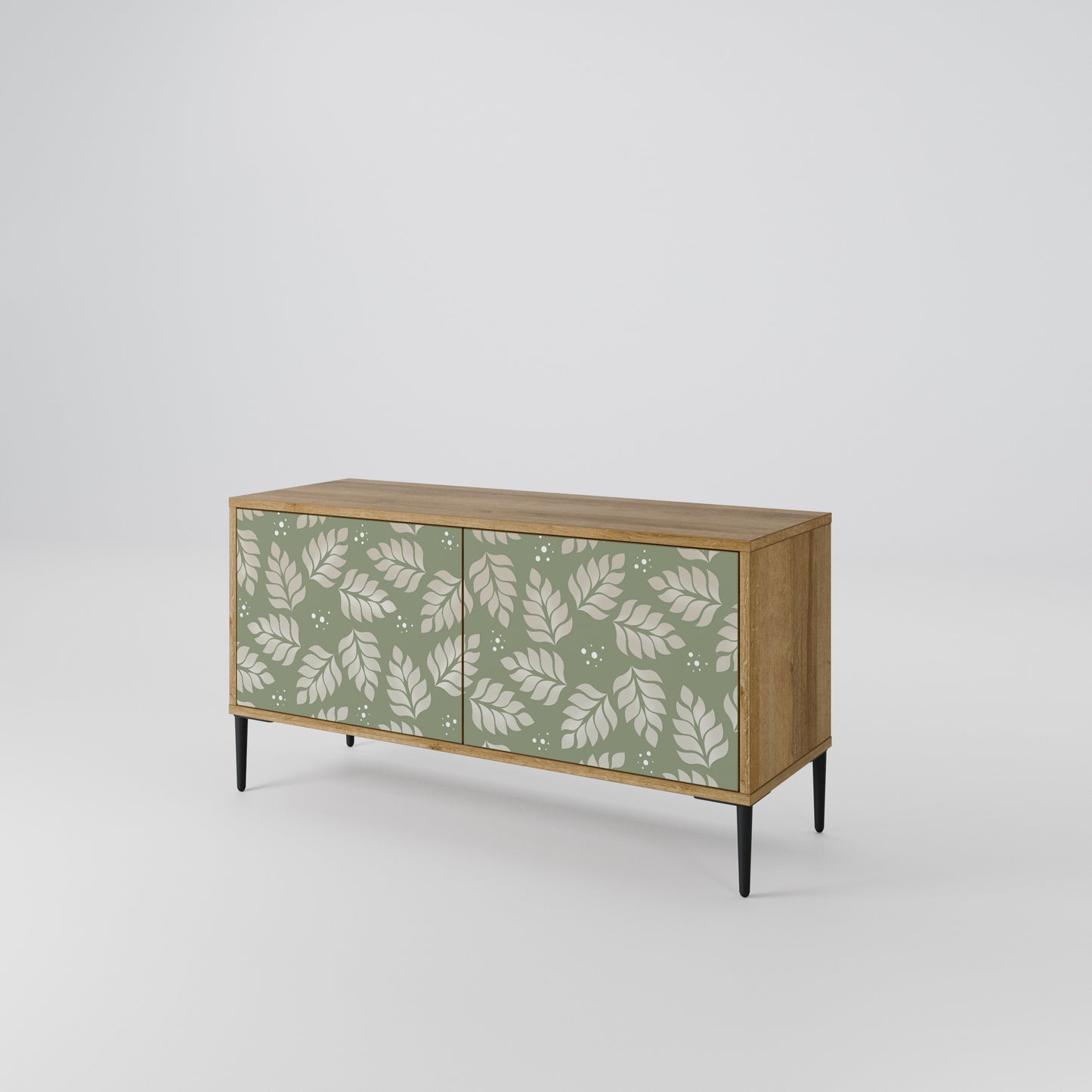 LEAVES ON GREEN Compact 2-Door TV Cabinet