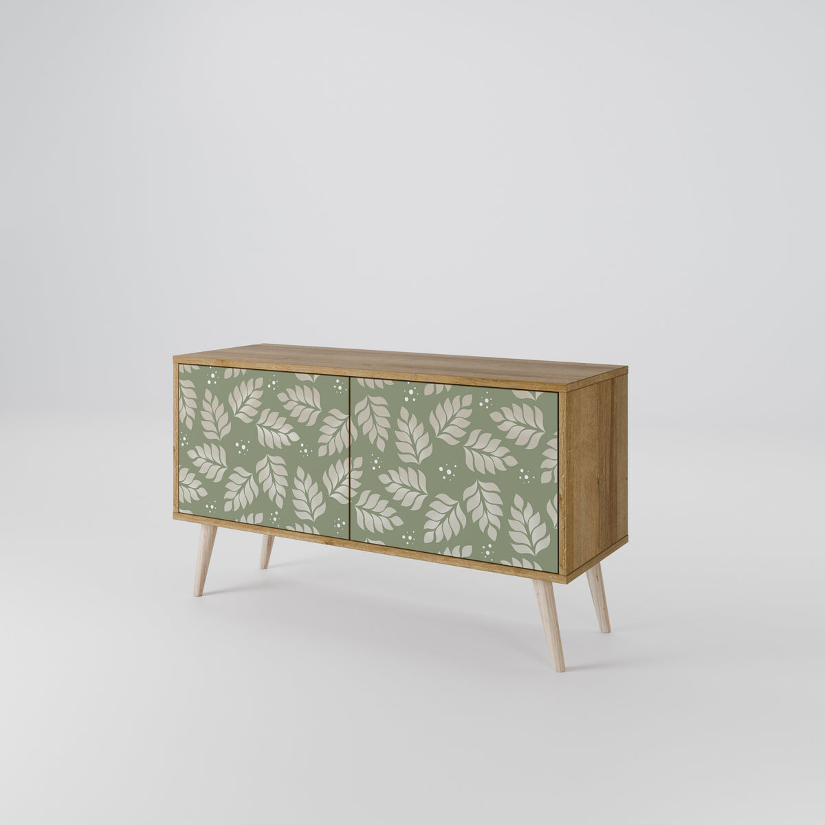 LEAVES ON GREEN Compact 2-Door TV Cabinet