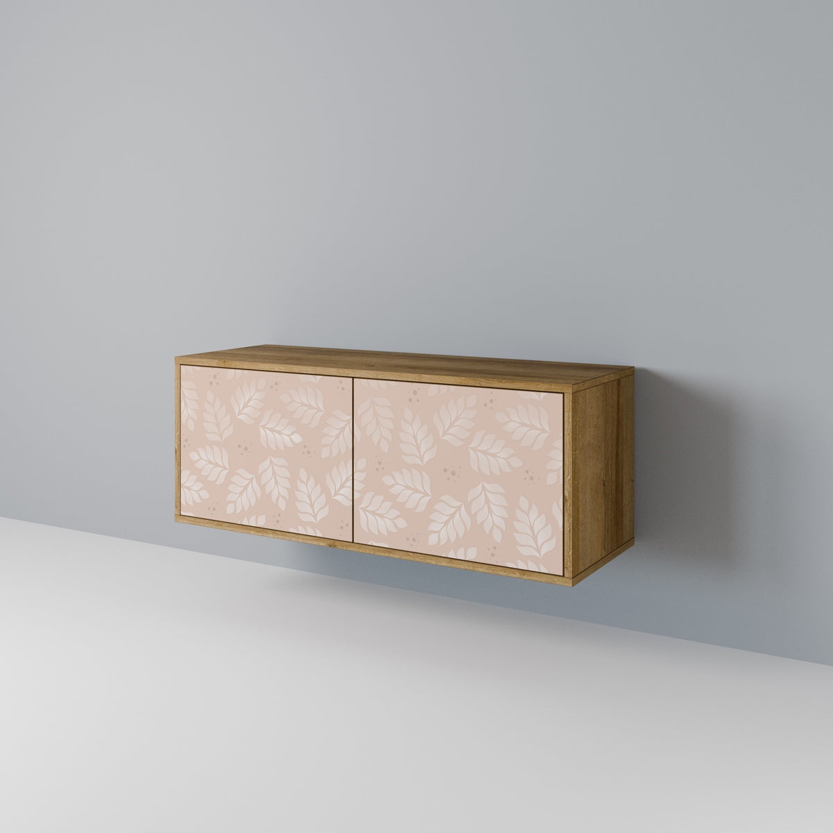 LEAVES ON BEIGE Compact 2-Door TV Cabinet