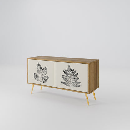 LEAFY STAMPS Compact 2-Door TV Cabinet