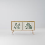 GREEN LEAFY STAMPS Compact 2-Door TV Cabinet