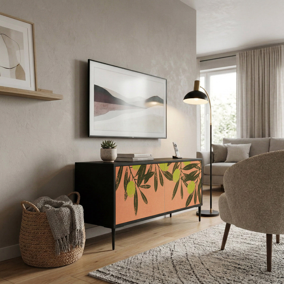 JUICY OLIVES Compact 2-Door TV Cabinet