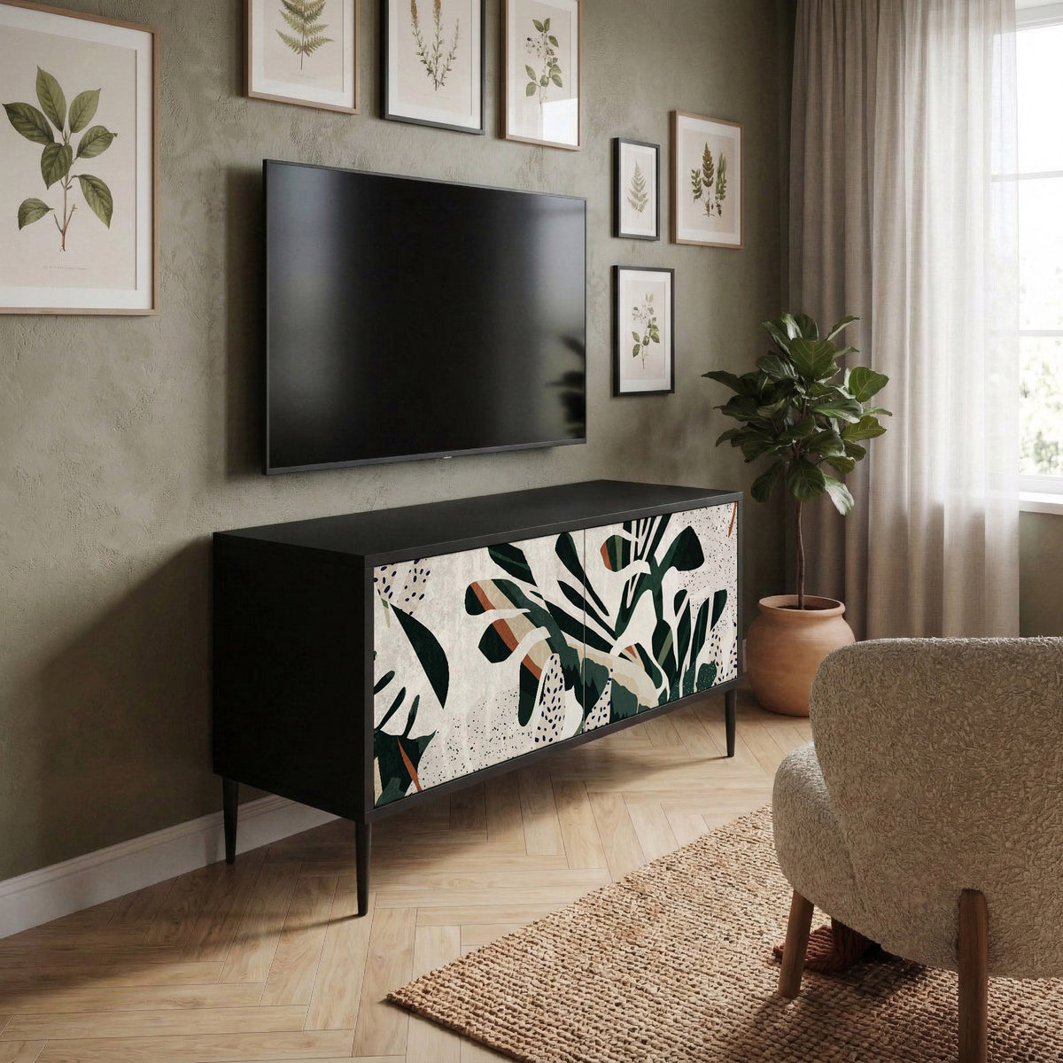 VERDURE FORMATION Compact 2-Door TV Cabinet