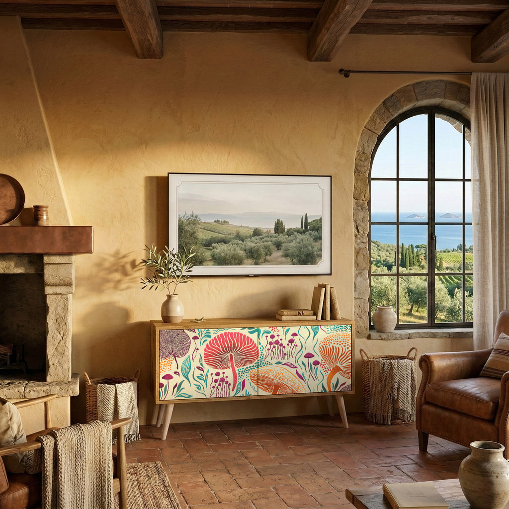 FUNGUS FANTASY Compact 2-Door TV Cabinet