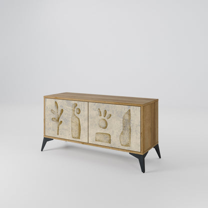 SAND SCULPTURES Compact 2-Door TV Cabinet