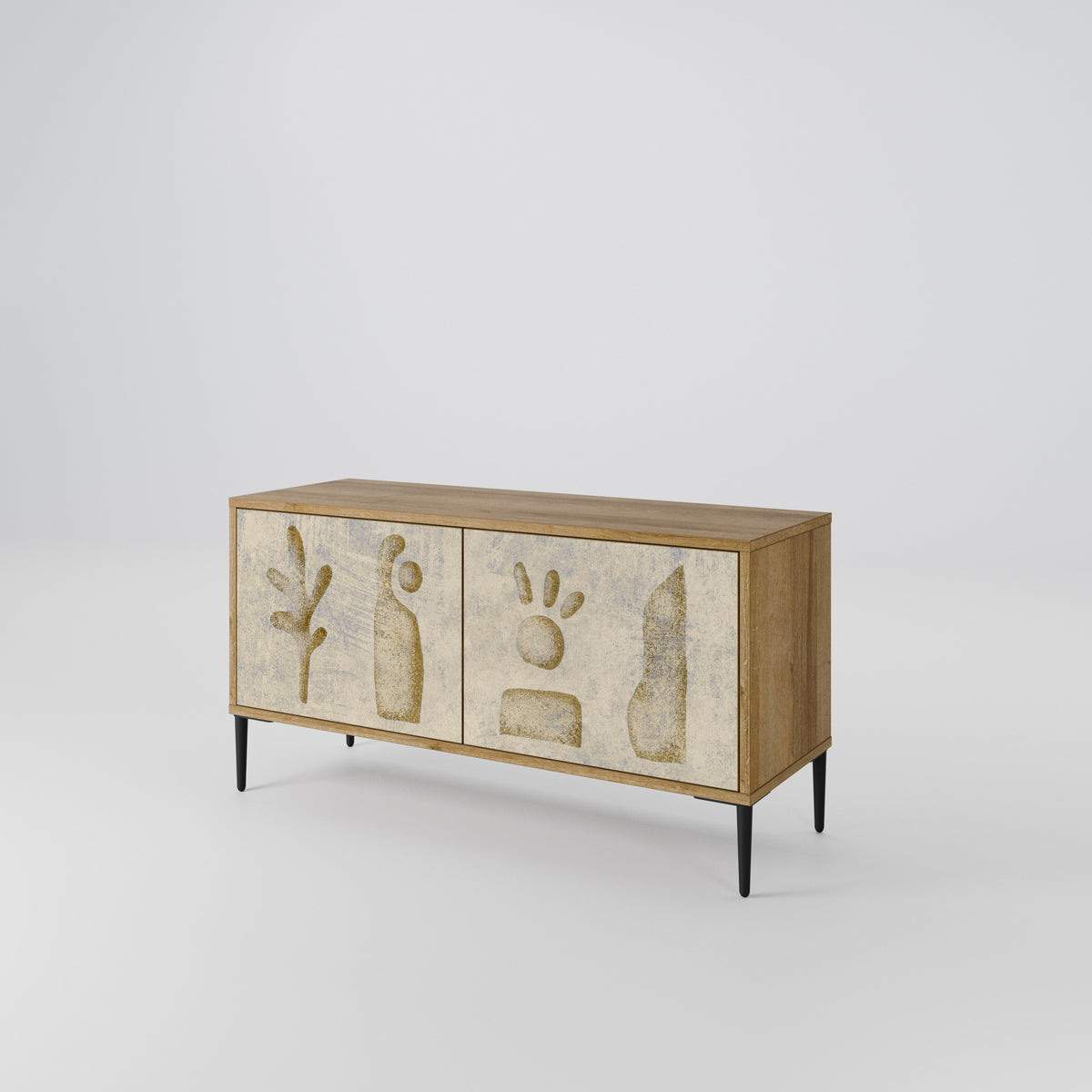 SAND SCULPTURES Compact 2-Door TV Cabinet
