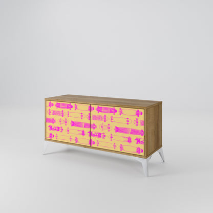 SKATEBOARD ARTISTRY Compact 2-Door TV Cabinet
