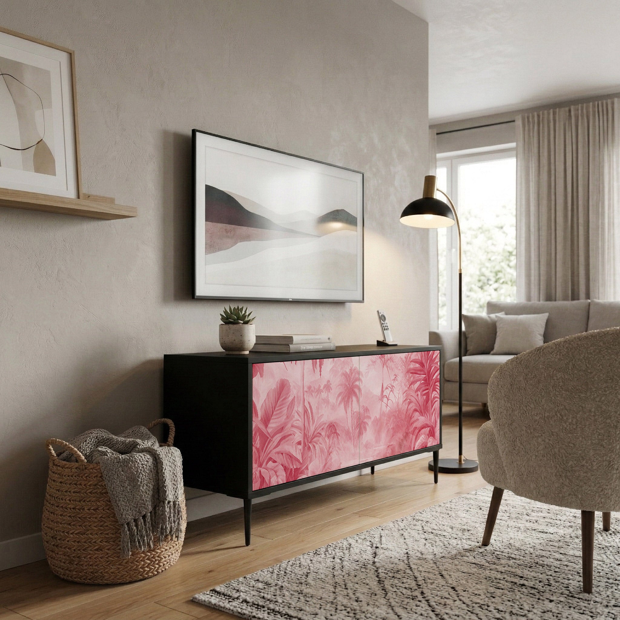 SWEET TROPICS Compact 2-Door TV Cabinet