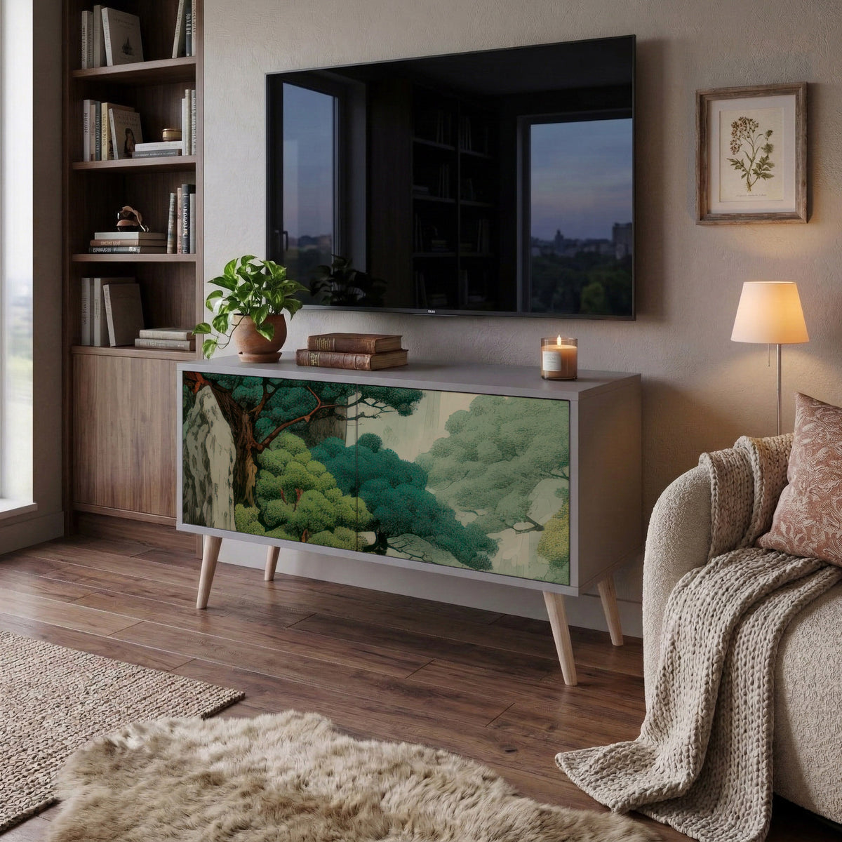VERDURE ABYSS Compact 2-Door TV Cabinet