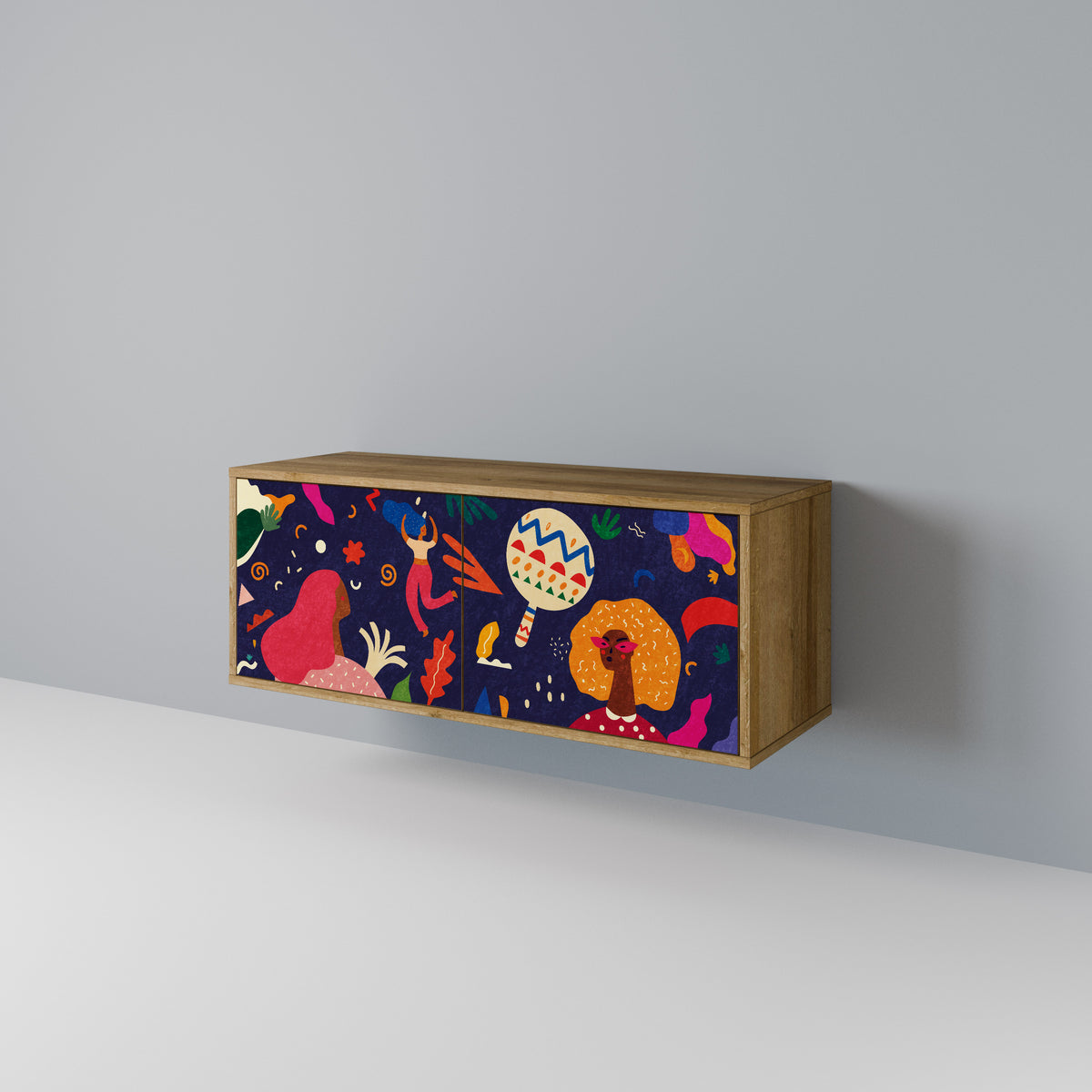 FESTIVE PLEASURES Compact 2-Door TV Cabinet