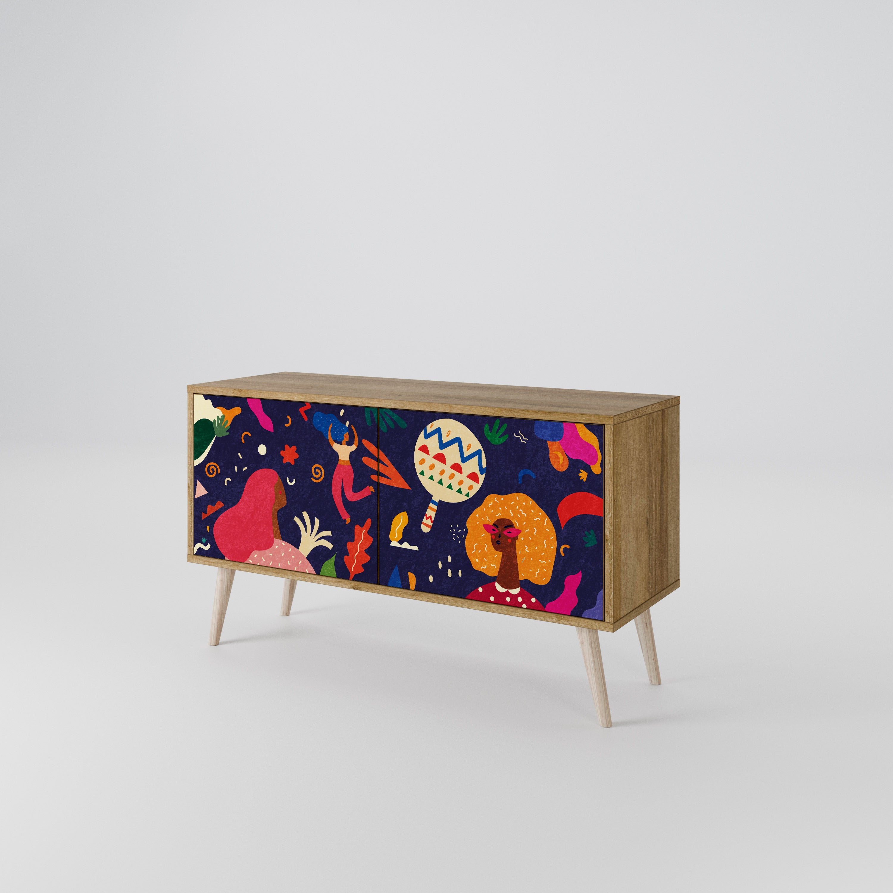 FESTIVE PLEASURES Compact 2-Door TV Cabinet