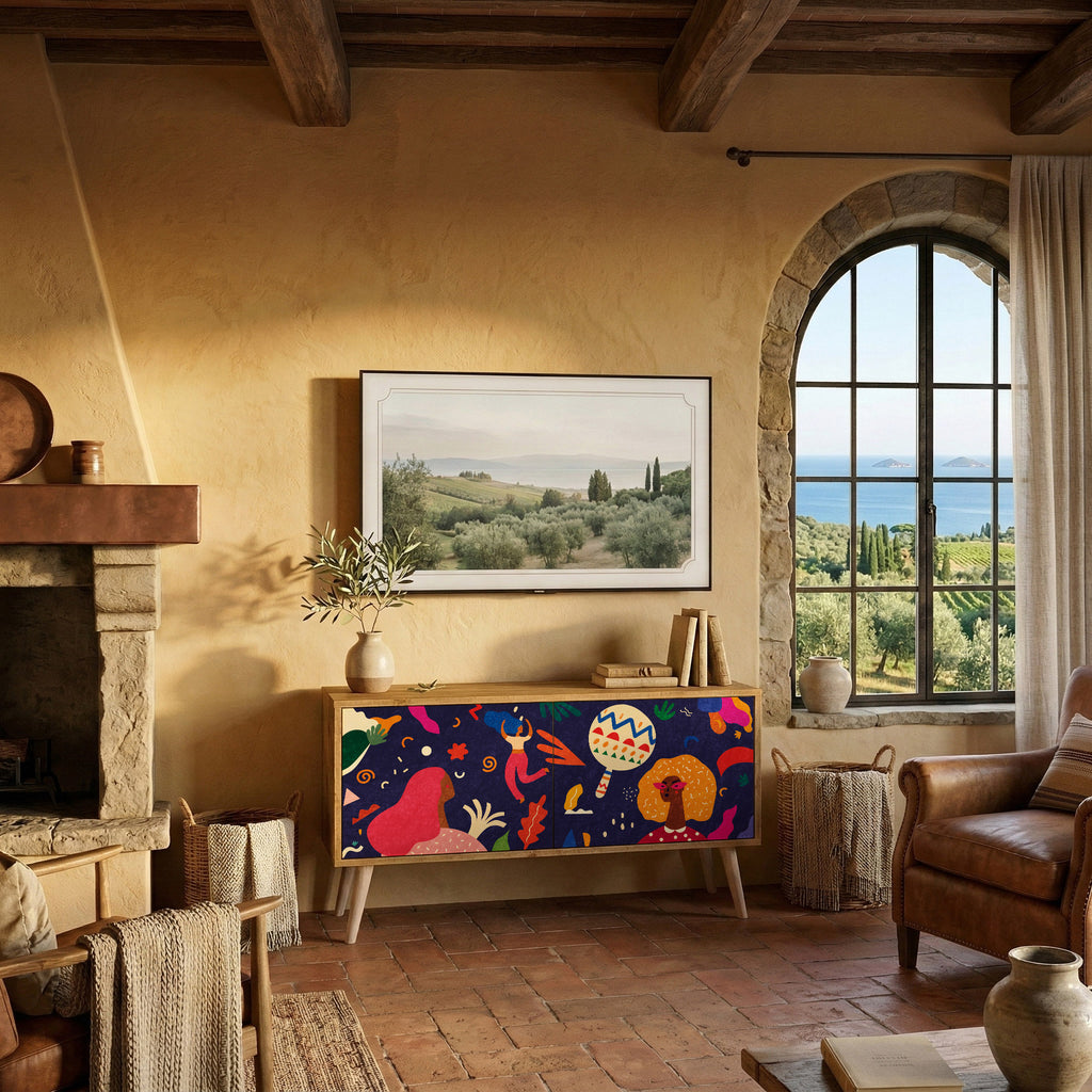 FESTIVE PLEASURES Compact 2-Door TV Cabinet