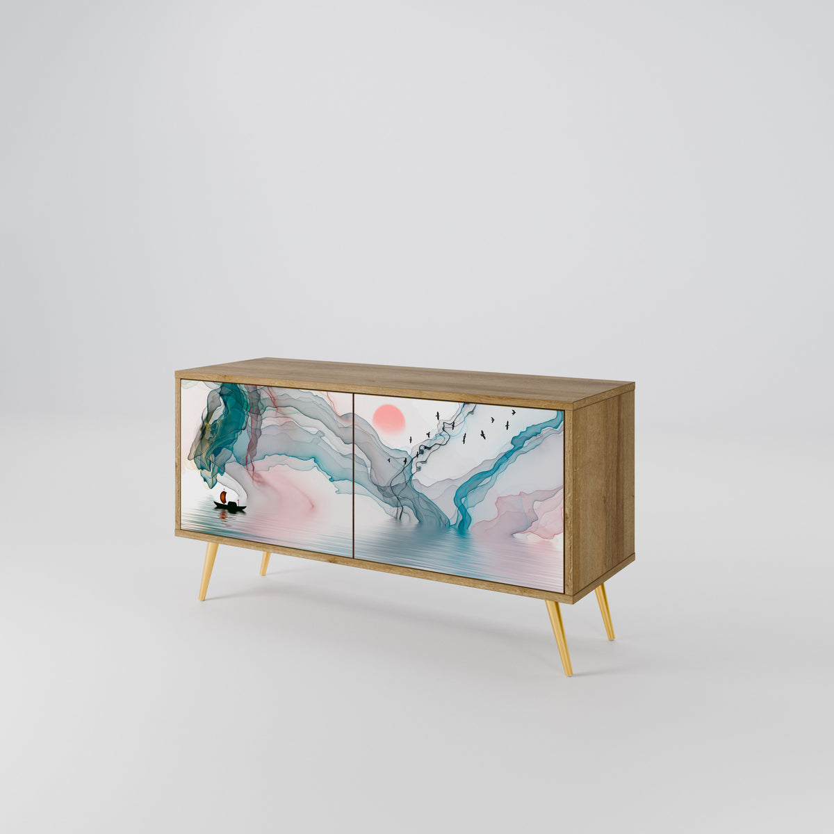 VELVET CROSSING Compact 2-Door TV Cabinet