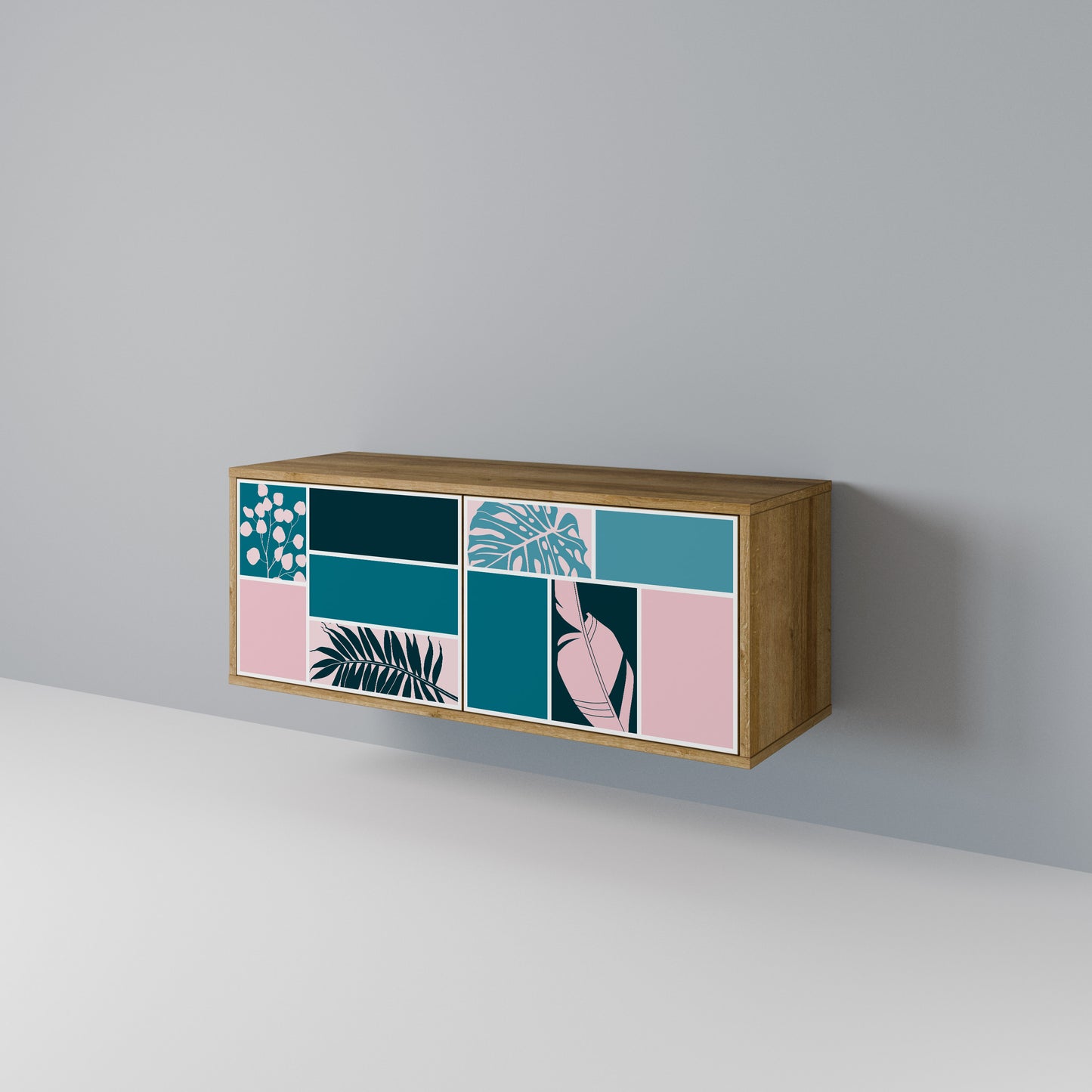 COMBINATION OF SHAPES Compact 2-Door TV Cabinet