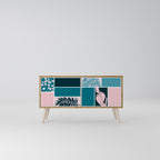 COMBINATION OF SHAPES Compact 2-Door TV Cabinet