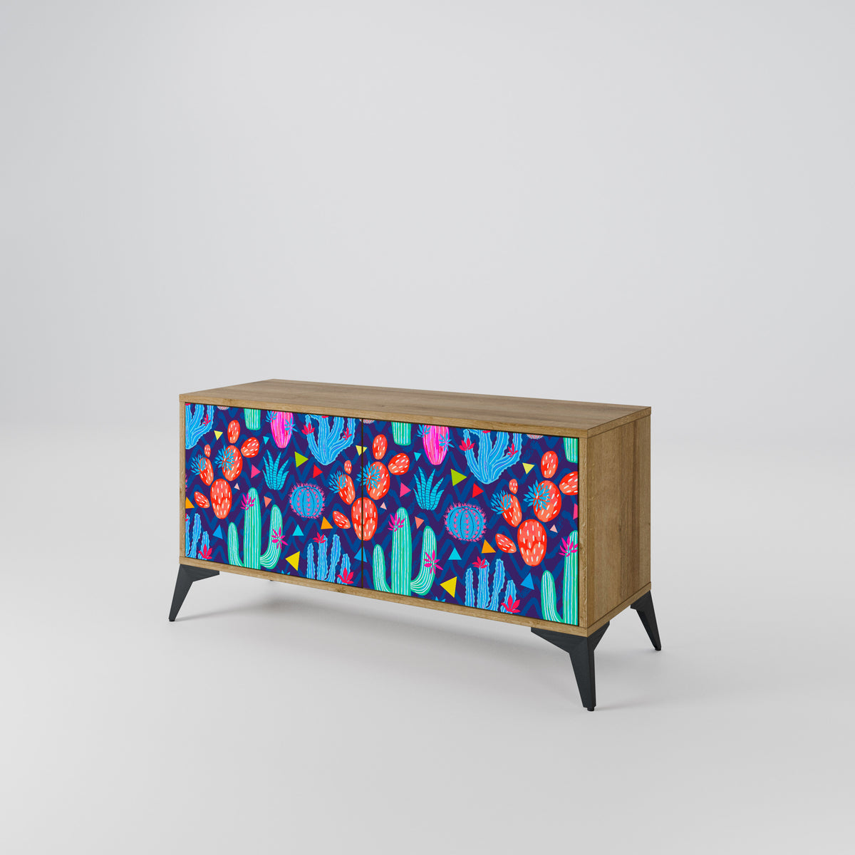 CACTUS VIBES Compact 2-Door TV Cabinet