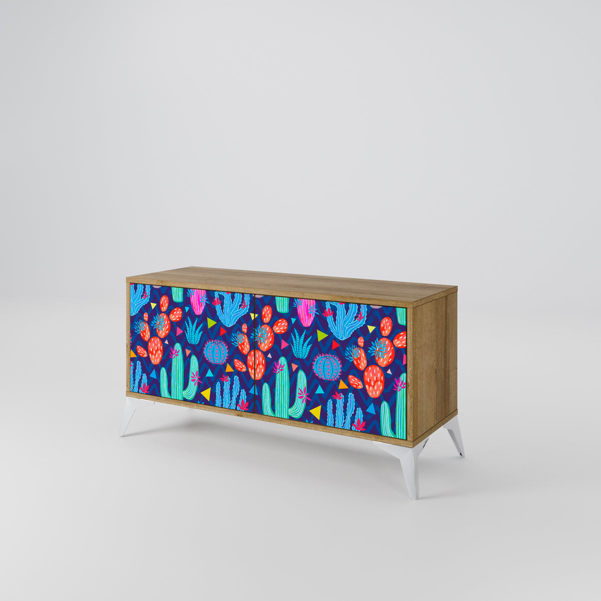 CACTUS VIBES Compact 2-Door TV Cabinet