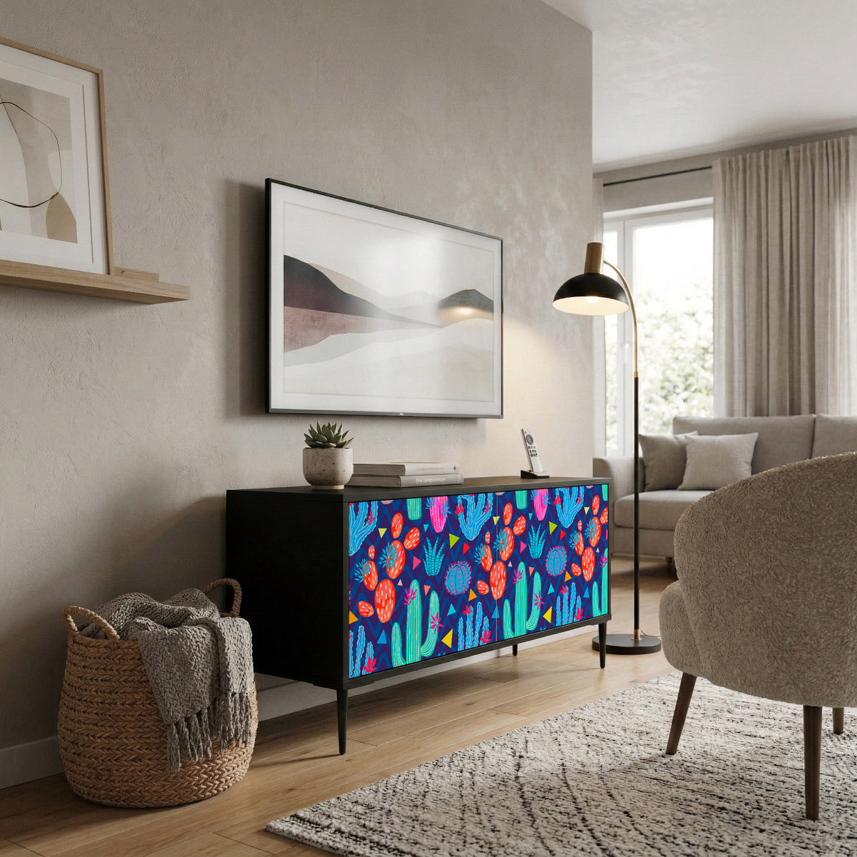 CACTUS VIBES Compact 2-Door TV Cabinet