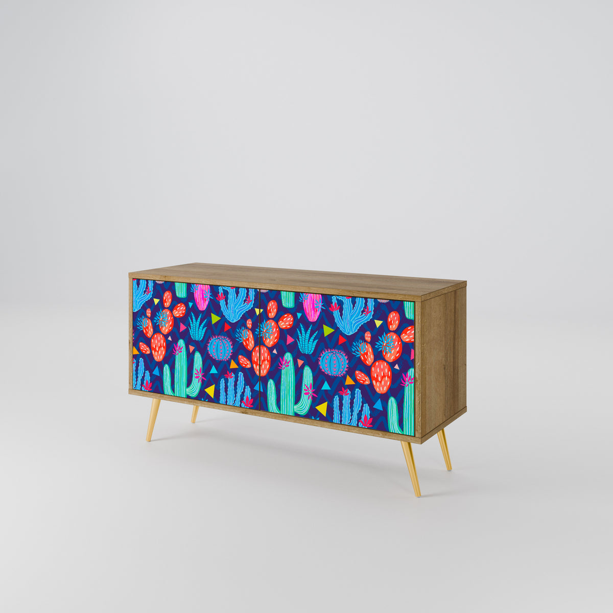 CACTUS VIBES Compact 2-Door TV Cabinet
