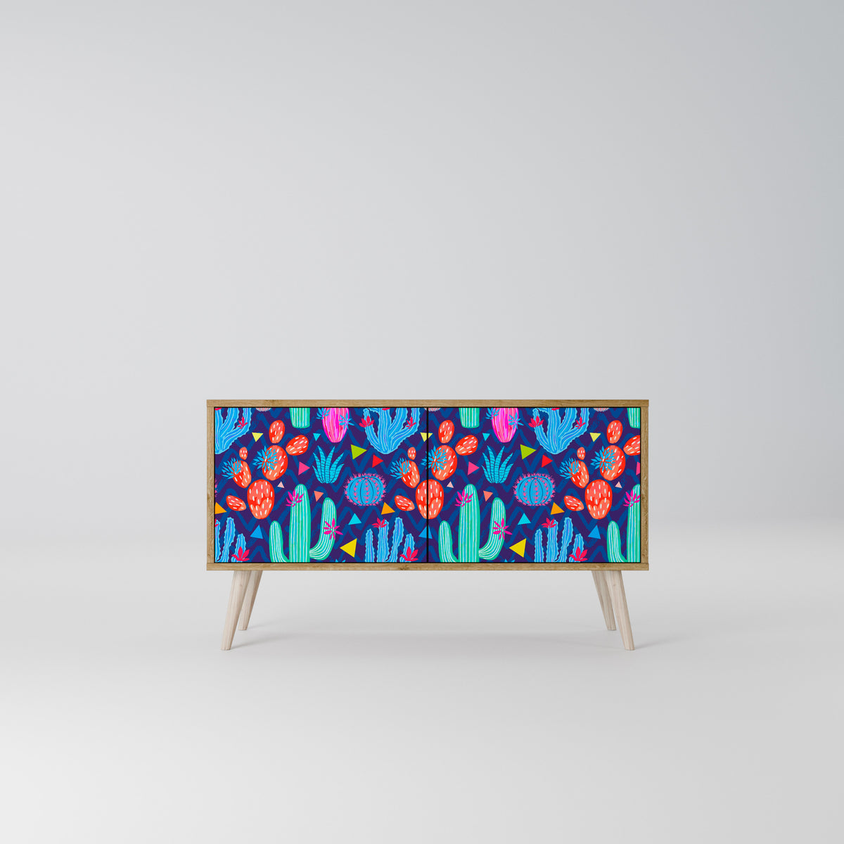 CACTUS VIBES Compact 2-Door TV Cabinet