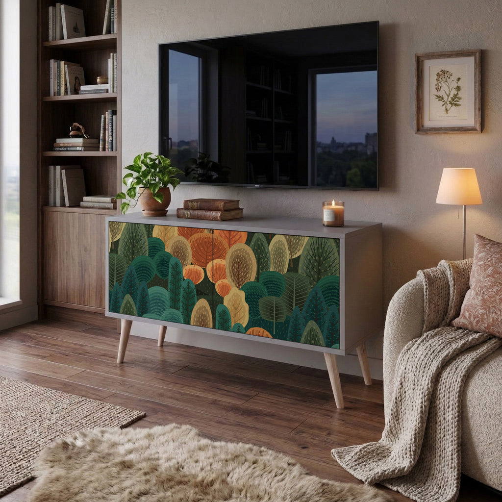 AUTUMN KALEIDOSCOPE Compact 2-Door TV Cabinet