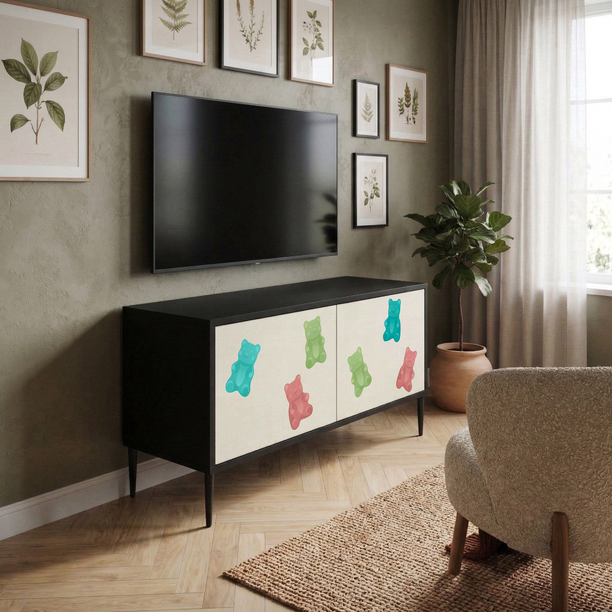 GUMMY BEARS Compact 2-Door TV Cabinet