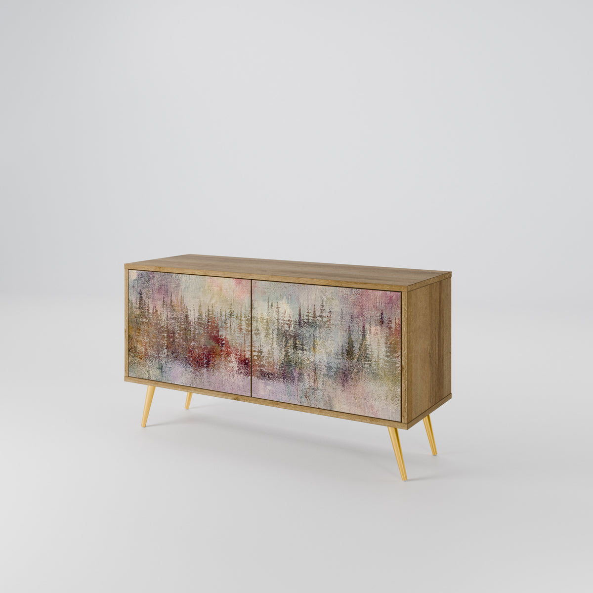 VEILED SUMMIT Compact 2-Door TV Cabinet