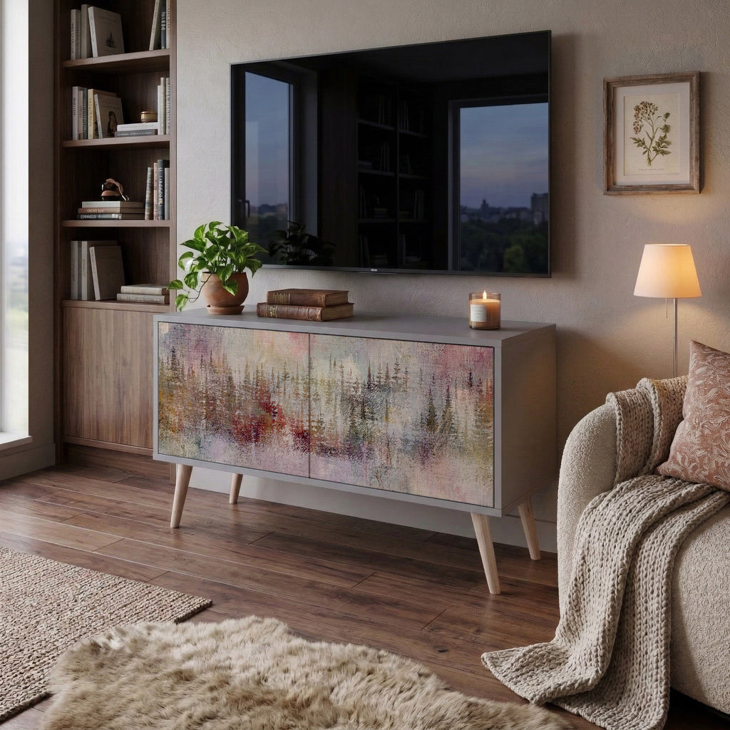 VEILED SUMMIT Compact 2-Door TV Cabinet