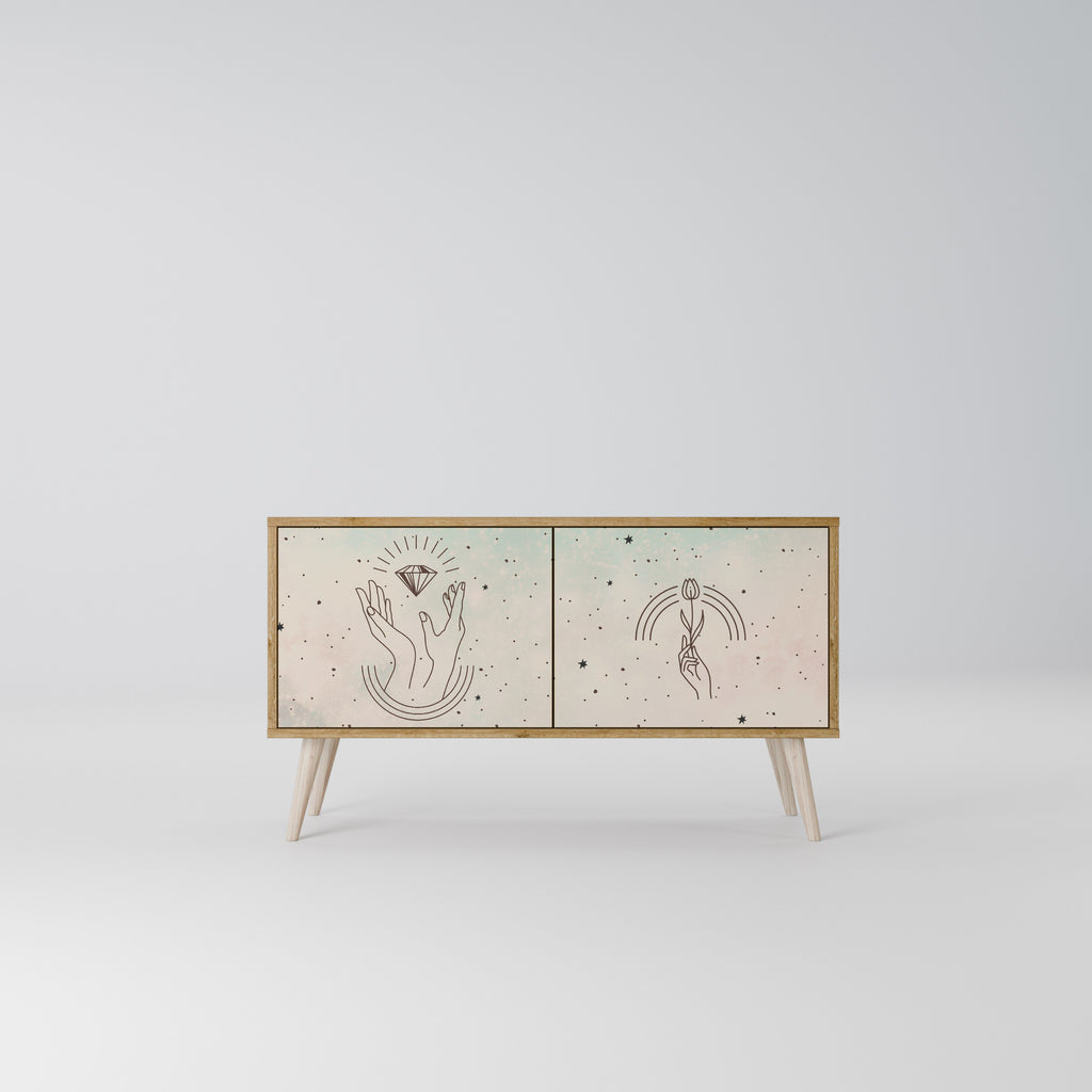 DELICATE BEAUTY Compact 2-Door TV Cabinet