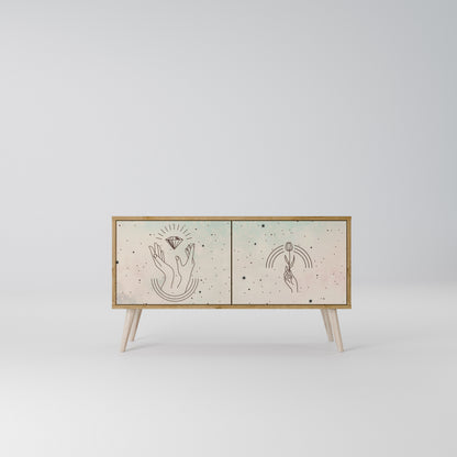 DELICATE BEAUTY Compact 2-Door TV Cabinet