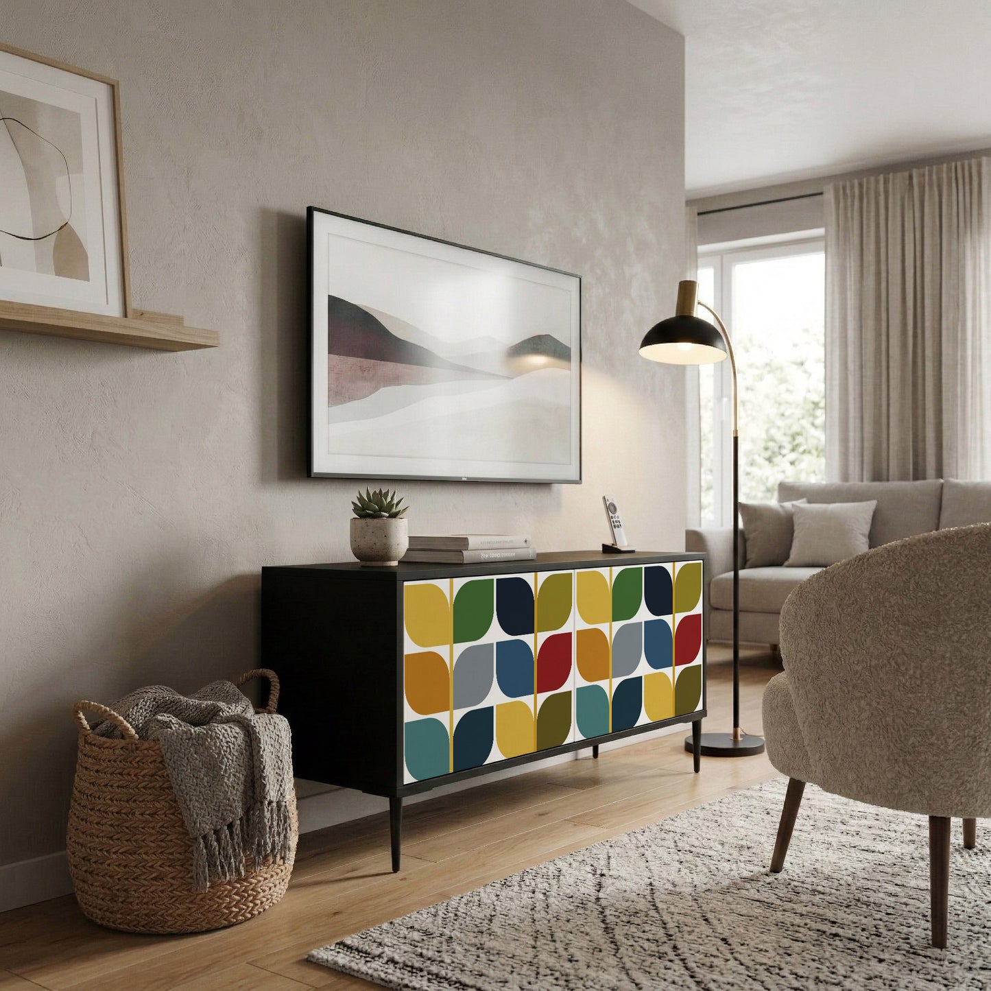 WEIGHTLESS HOURS Compact 2-Door TV Cabinet