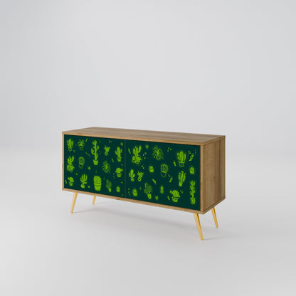 DESERT GREEN Compact 2-Door TV Cabinet