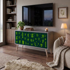 DESERT GREEN Compact 2-Door TV Cabinet