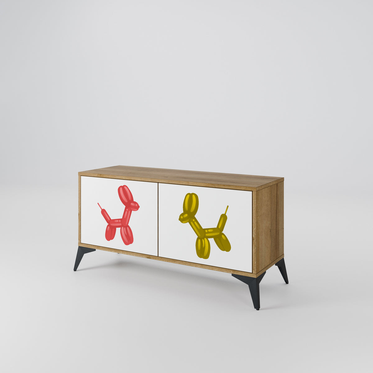 CHILDHOOD MEMORY Compact 2-Door TV Cabinet