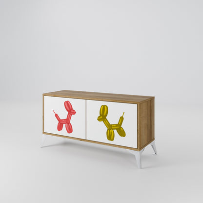 CHILDHOOD MEMORY Compact 2-Door TV Cabinet