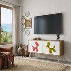 CHILDHOOD MEMORY Compact 2-Door TV Cabinet