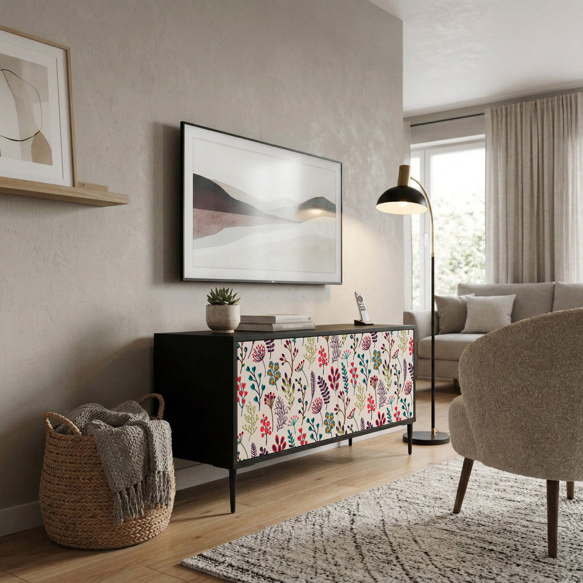 AUTUMN SUNDRIES Compact 2-Door TV Cabinet