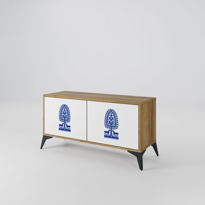 POLISH FOLK ART Compact 2-Door TV Cabinet