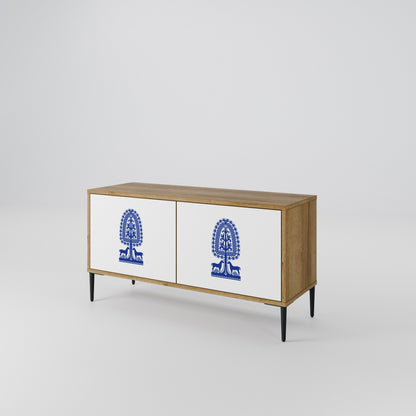 POLISH FOLK ART Compact 2-Door TV Cabinet